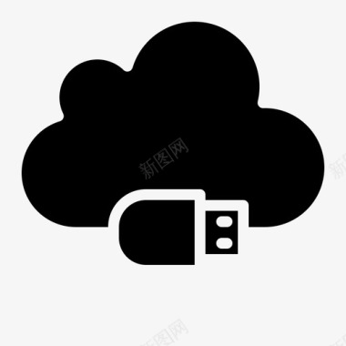 服务器usb连接云网络图标