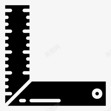 量尺子尺子结构正方形图标