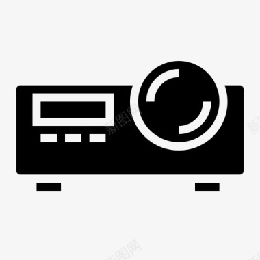 矢量电影放映机放映机电影院娱乐图标