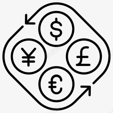 火焰欧元图标货币美元欧元图标