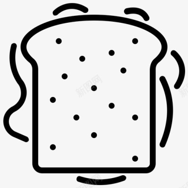 食物和饮料三明治面包食物图标