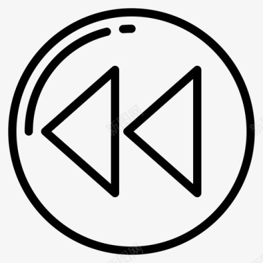 向左旋转上一个箭头按钮图标