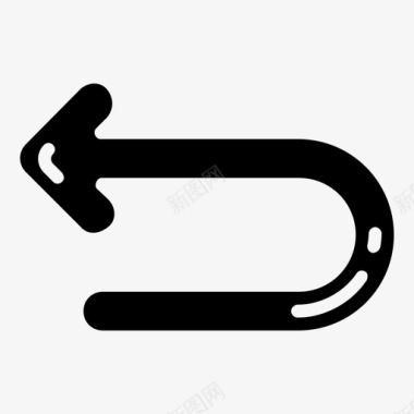 向左旋转向左返回箭头方向图标