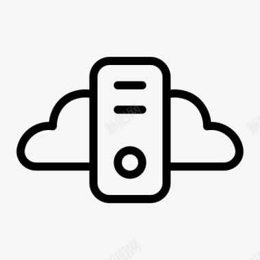 服务器托管云数据图标