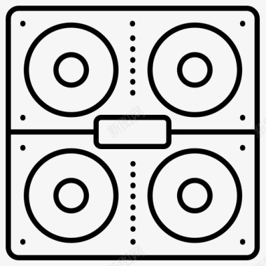 立体镂空监听扬声器扬声器立体声图标