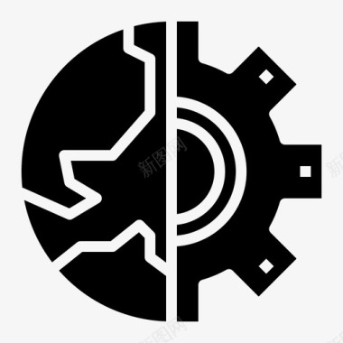 齿轮标志世界建筑工程图标