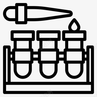 矢量试管试管实验室科学图标