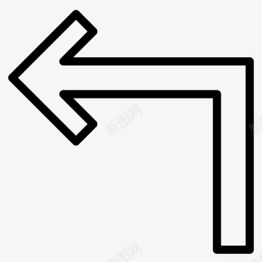 向左旋转箭头方向左图标