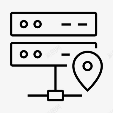 服务器服务器位置数据库网络图标