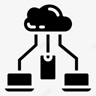 服务器连接数据库互联网图标