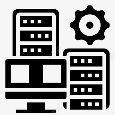数据分析矢量图数据中心计算机场图标