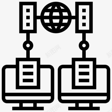 面部识别数据传输计算机网络图标