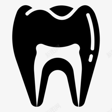 牙齿图标牙齿解剖牙科牙科学图标