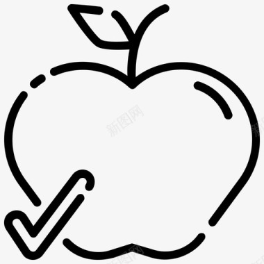 苹果健康食品苹果医学图标