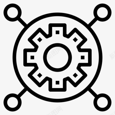 齿轮标志工程建筑齿轮图标