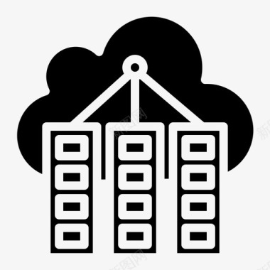 服务器服务器云网络图标