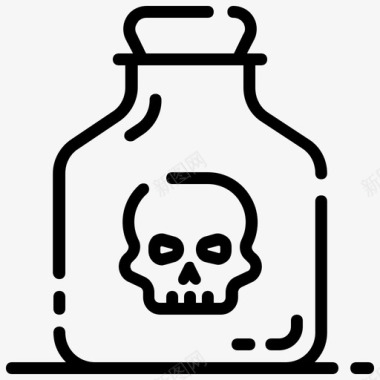 致命的瓶子毒药有毒的图标