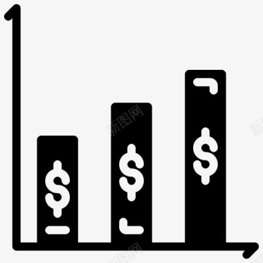 商务金融图表金融增长图表成功图标