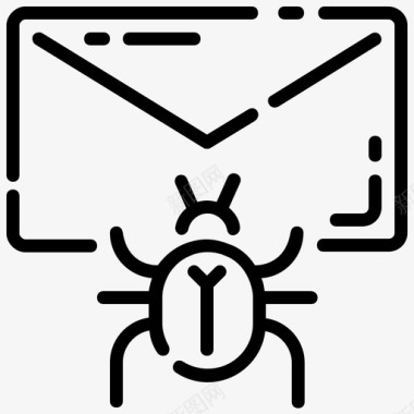 防病毒邮件感染错误邮件图标