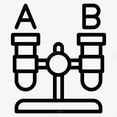 化学研究试管实验室科学试管图标