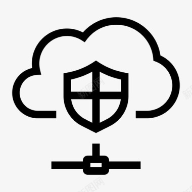 服务器云安全数据库服务器图标