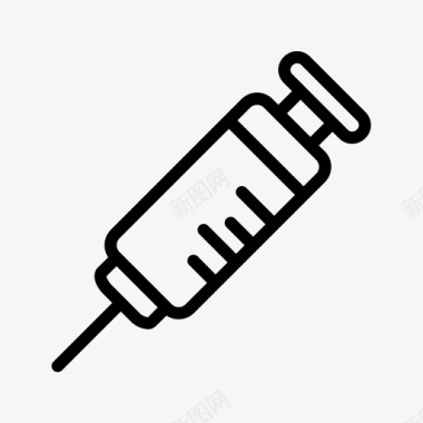 打疫苗注射器covid19医疗保健图标