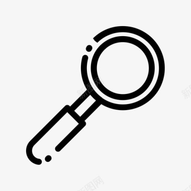 形状和符号放大镜侦探搜索图标
