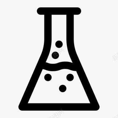 小烧杯烧杯锥形烧瓶实验图标