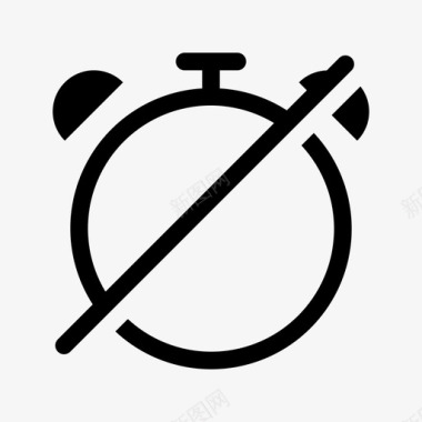 圆形时间轴警报禁用警报西番莲图标圆形轮廓图标