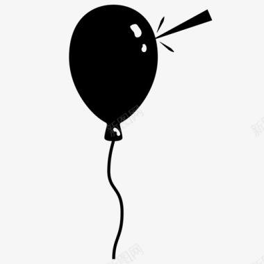 气球爆炸空气爆裂图标