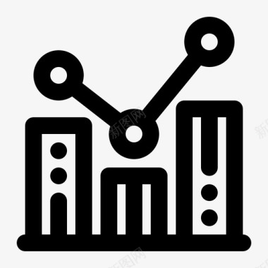 营销图表条形图分析商业图标