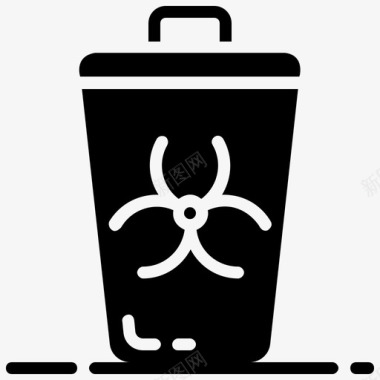 医疗垃圾通道医院垃圾箱健康医疗图标