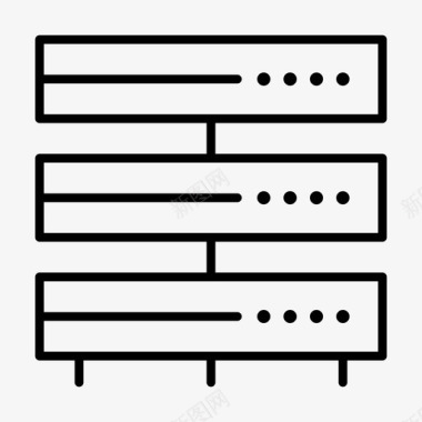 高端主机主机数据库多媒体图标