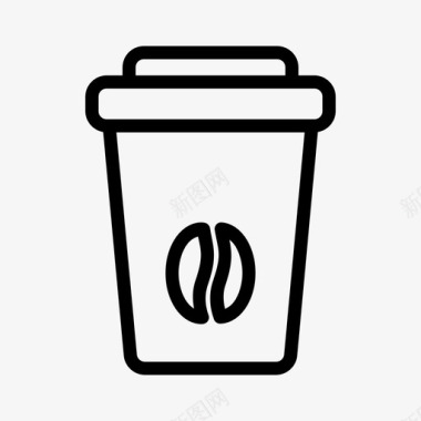 一杯咖啡饮料热水图标