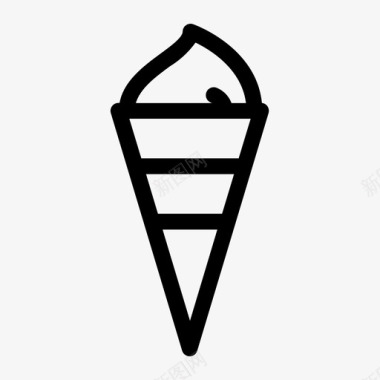 蛋卷冰淇淋蛋卷甜点图标