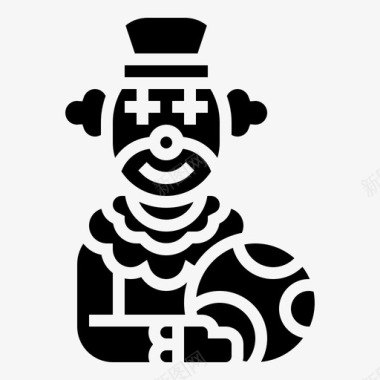 艺人小丑嘉年华服装图标