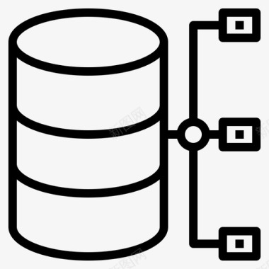 服务器存储云数据图标
