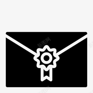 信封徽章电子邮件图标