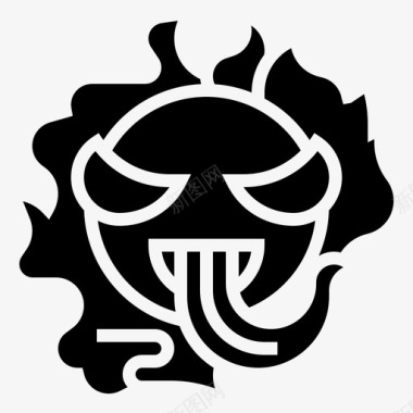 火焰图标鬼魂燃烧邪恶图标