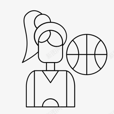 创意篮球运动员篮球运动员运动员工作图标