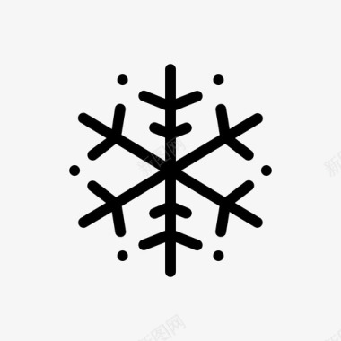 冬天的标志雪水晶霜图标