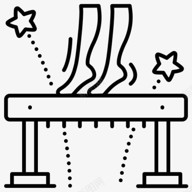 重心平衡设计平衡木体操奥运会图标