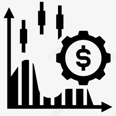 解数据分析连续数据财务图标