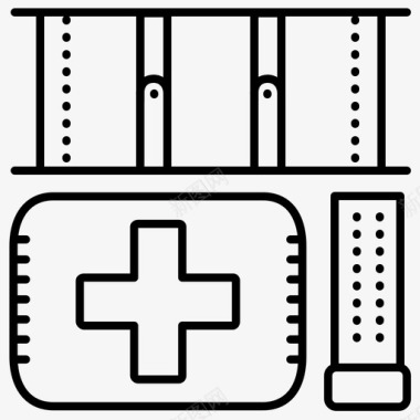 急救药箱紧急情况急救医疗图标