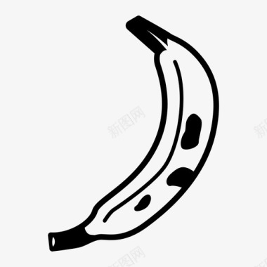 熟香蕉水果腐烂图标
