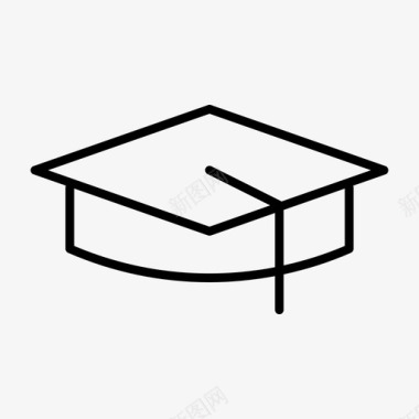 大学标志帽子毕业通行证学生图标
