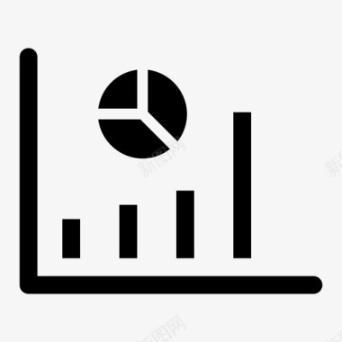 图不规则图形饼图业务图表表示图标
