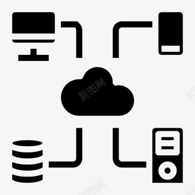 服务器管理云网络图标