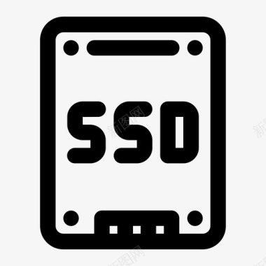 存储ssd计算机电子图标