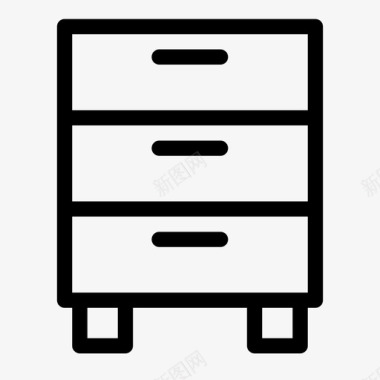 储藏室抽屉橱柜家具图标